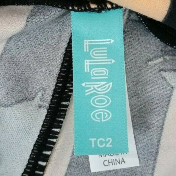 New LuLaRoe TC2 Halloween Leggings Orange & Black Striped W/ Haunted Houses - Picture 6 of 6